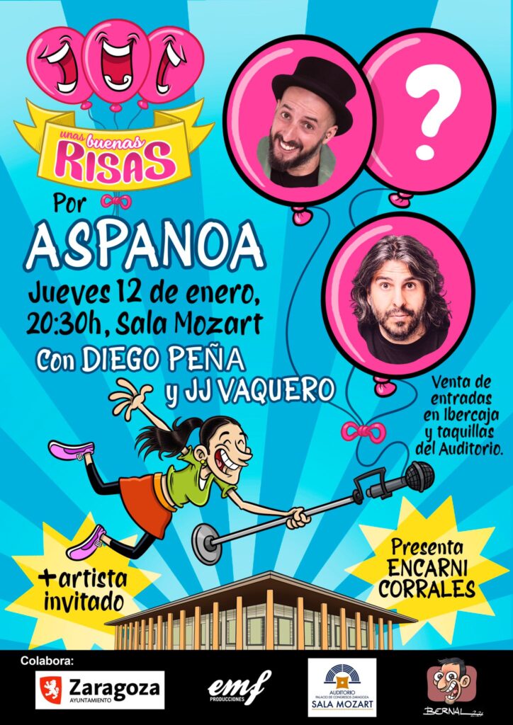Cartel "Unas buenas risas por Aspanoa" 12/01/23